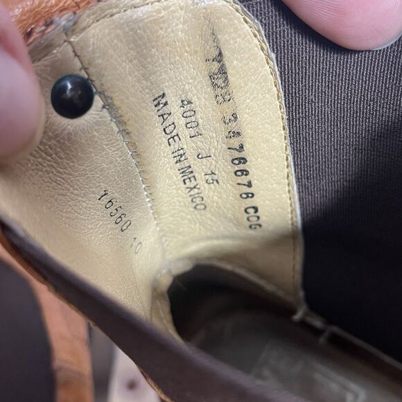 Frye Carson Chelsea Ankle Boots Cognac Brown Sz 7.5 Western Indie Distressed - Picture 10 of 16